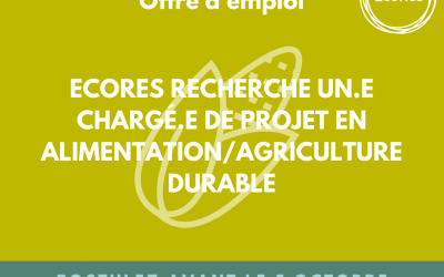 EcoRes recherche un.e chargé.e en agriculture/alimentation durable